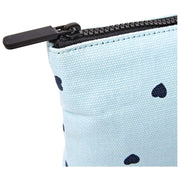 Roka Maida Vale Medium Katoenen Canvas Tasje - Hartprint Blauw
