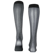 Falke Glitter 30 Denier Kniekousen - Zwart/Zilver