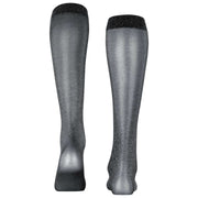 Falke Glitter 30 Denier Kniekousen - Zwart/Zilver
