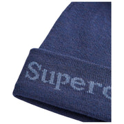 Superdry & Co Athletic Essentials gebreide muts met logo - marineblauw