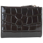 Vivienne Westwood Reliëf Croc Slim Flap Kaarthouder Portemonnee - Zwart