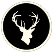 Bassin and Brown Stag Key Ring - Black/White