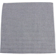 Knightsbridge Neckwear Gingham Checked Cotton Pocket Square - Black/White