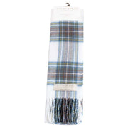 Locharron of Scotland Stewart Dress Lambwool Scarf - White/Blue/Yellow