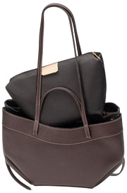 Elie Beaumont Origami Tote Bag - Donker chocoladebruin
