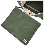 Roka Somerset grote katoenen canvas babytas - Wilggroen
