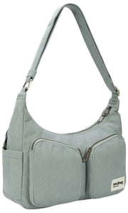 Hindbag Emile Multi Pocket Schoudertas - Saliegroen