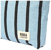 Roka Maida Vale medium katoenen canvas tasje - blauwe streep