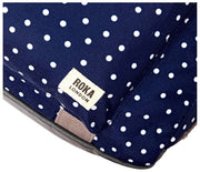 Roka Gatwick kleine plunjezak van gerecycleerd canvas - marineblauwe stip