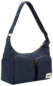 Hindbag Emile Multi Pocket Schoudertas - Marineblauw