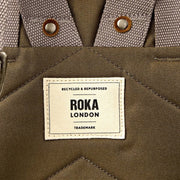 Roka Finchley Medium rugzak van gerecycled canvas - Sea Spray Brown