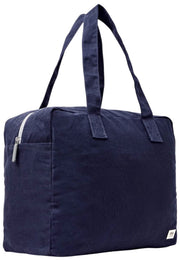 Roka Sloane middelgrote draagtas van katoenen canvas - marineblauw