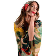 powder-exotic-leaves-silk-square-scarf---redbeigegreen-35503838