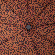 Roka Waterloo Paraplu van gerecycled nylon - Mini Luipaardbruin