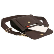 Alice Wheeler London Bloomsbury Crossbody Tas - Chocoladebruin