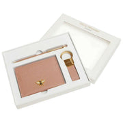 Alice Wheeler London Bow kaarthouder sleutelhanger en pen luxe cadeauset - roze
