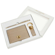 Alice Wheeler London Bow Kaarthouder, sleutelhanger en pen Luxe cadeauset - Steenbeige