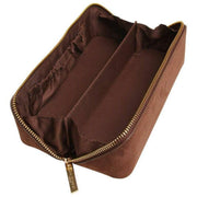 Alice Wheeler London Kensington kleine suède treinkoffer - chocoladebruin