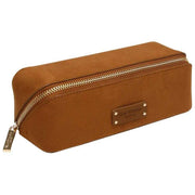 Alice Wheeler London Kensington kleine suède treinkoffer - Fudge Tan