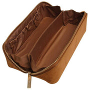 Alice Wheeler London Kensington kleine suède treinkoffer - Fudge Tan