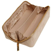 Alice Wheeler London Kensington kleine suède treinkoffer - Mink Cream