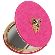 Alice Wheeler London Round Compact Mirror - Hot Pink