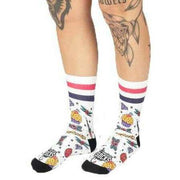 American Socks Cupcake Mid High Socks - White