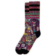 American Socks Dia de los Muertos Mid High Socks - Purple