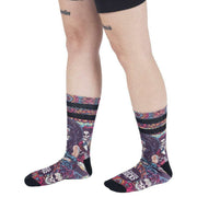 American Socks Dia de los Muertos Mid High Socks - Purple