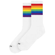 American Socks Rainbow Pride Mid High Socks - White