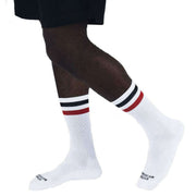 American Socks Teenage Anarchist Mid High Socks - White