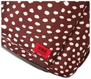 Roka Gatwick kleine plunjezak van gerecycled canvas - Bruine stip