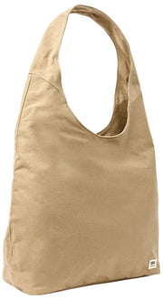 Roka Hoxton grote katoenen canvas schoudertas - Safari Beige