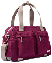 Roka Gatwick kleine plunjezak van gerecycled canvas - kersenlak rood