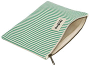 Hindbag Ema Medium etui met ritssluiting - groene strepen