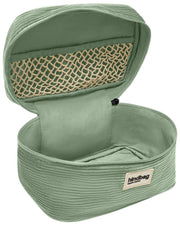 Hindbag Gaspard Vanity Bag - Fluweel Mintgroen