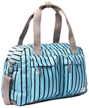 Roka Gatwick kleine plunjezak van gerecycled canvas - blauwe streep