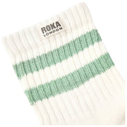 Roka Windsor Stripe Crew Sokken - Matcha Groen