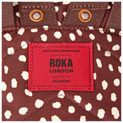 Roka Bantry B kleine rugzak van gerecycled canvas - Bruine vlek