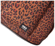 Roka Gatwick kleine plunjezak van gerecycled canvas - Mini Luipaardbruin