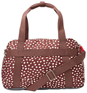 Roka Gatwick kleine plunjezak van gerecycled canvas - Bruine stip