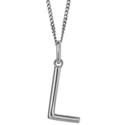 Beginnings L Initial Pendant - Silver