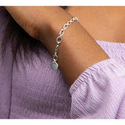Beginnings Long Link Chain Tag Bracelet - Silver