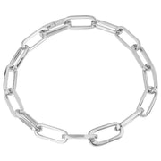 Beginnings Long Link Charm Carrier Bracelet - Silver