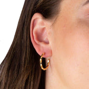 Beginnings Twisted 3/4 Hoop Earrings - Gold