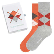 Burlington Basic Gift Box Socks - Orange/Grey