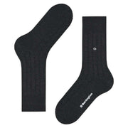 Burlington Dover Socks - Asphalt Mel Grey