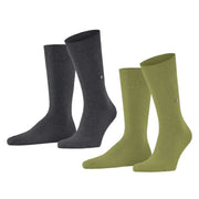 Burlington Everyday 2-Pack Socks - Kiwi Green/Black