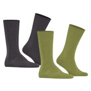 Burlington Everyday 2-Pack Socks - Kiwi Green/Black