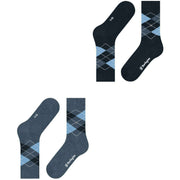 Burlington Everyday Argyle 2-pack sokken - licht denimblauw
